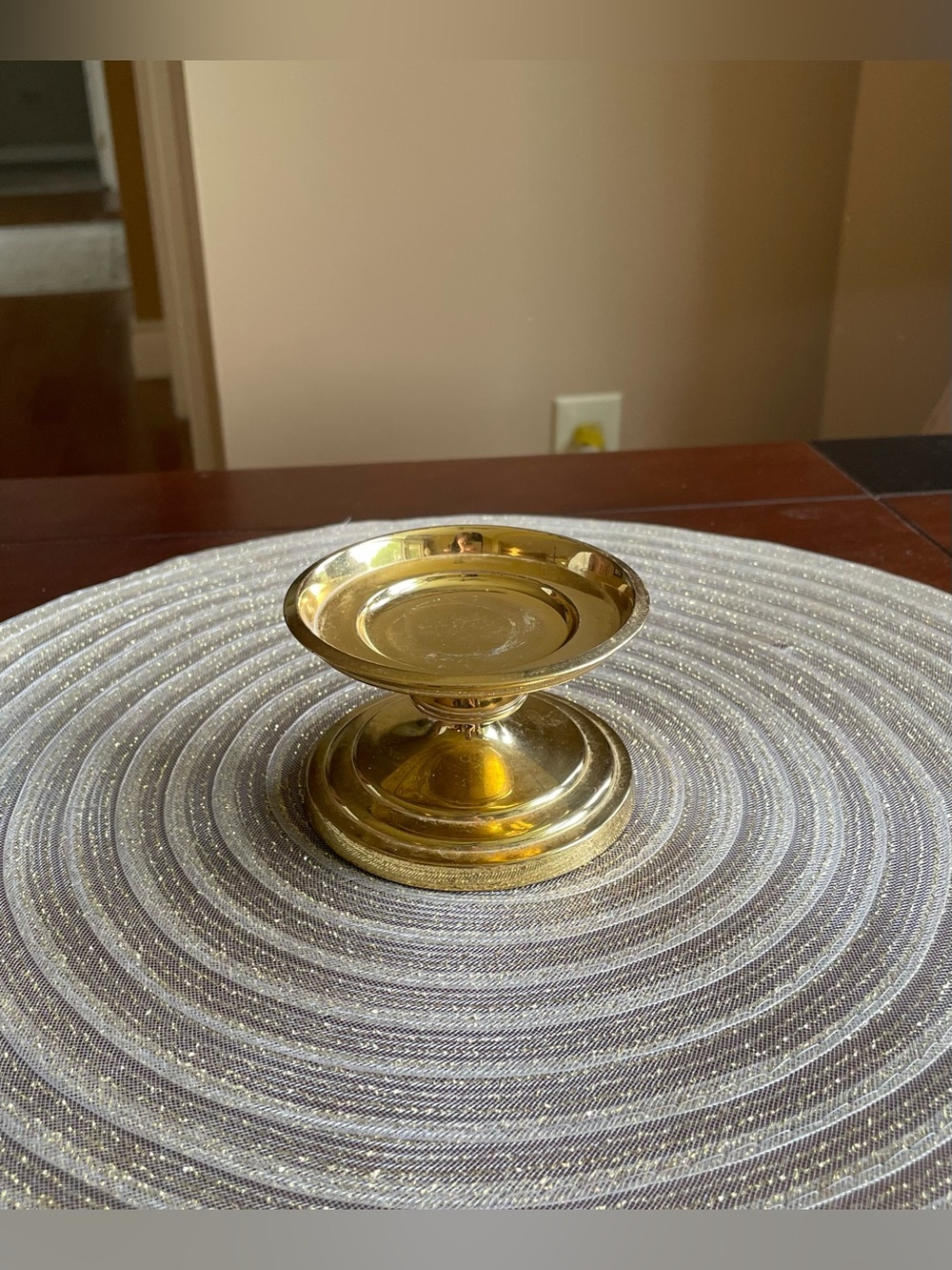 Vintage PartyLite Brass Pedestal Candle Holder